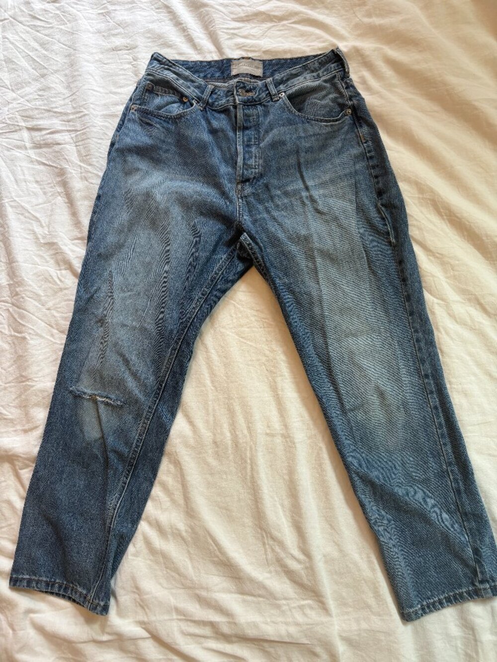 Everlane Curvy '90s Cheeky Straight Jean | 30, Cropped Length | Rigid Denim